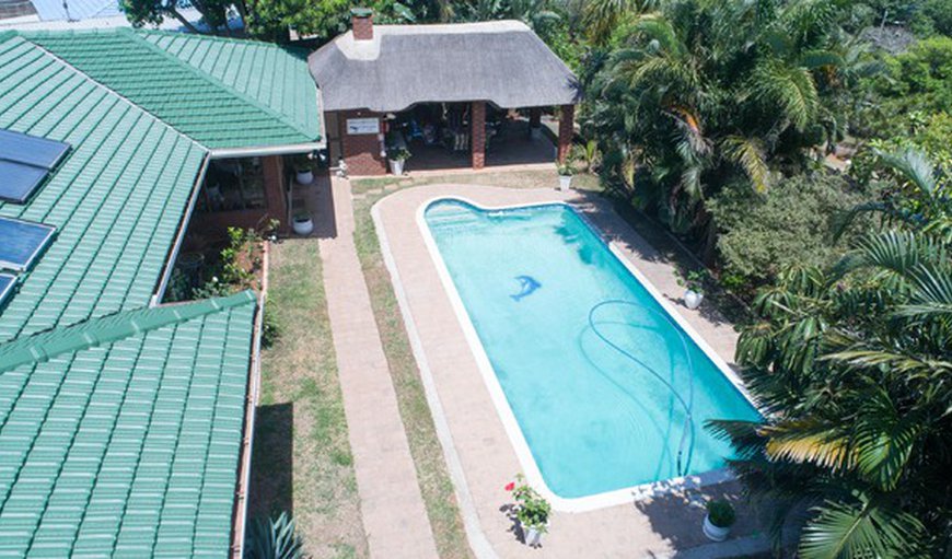 Top down view of the swimming pool area
