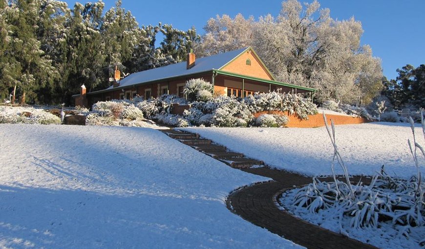 Ogram's Country House surrounded by a blanket of snow in Dargle, Howick, KwaZulu-Natal, South Africa