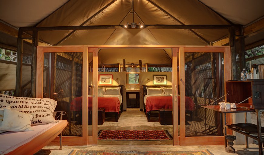 Freshly renovated tented accommodation with en-suite bathroom as well as outdoor shower and toilet. Each tents boasts a private verandah with beautiful views over the Boteti River and Makgadikgadi Pan National Park.  in Makgadikgadi Pans, North East District , Botswana
