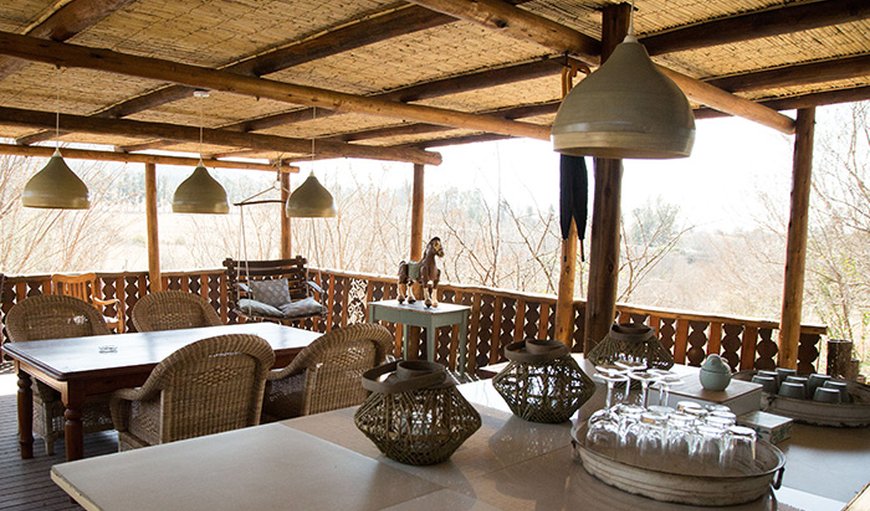 Patio with dining table and kitchen in Muldersdrift, Gauteng, South Africa