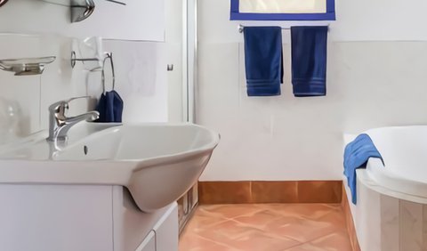 White Stinkwood Tree Cottage: Bathroom
