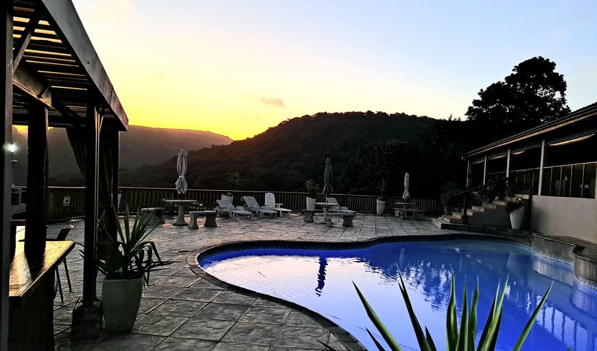 Sunset at the pool in Banner's Rest, Port Edward, KwaZulu-Natal, South Africa