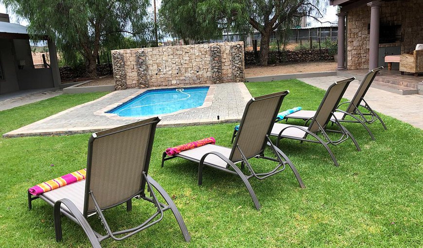 Sun loungers and swimming pool
