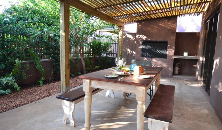 Patio with braai and outdoor seating in Hoedspruit Wildlife Estate, Hoedspruit, Limpopo, South Africa