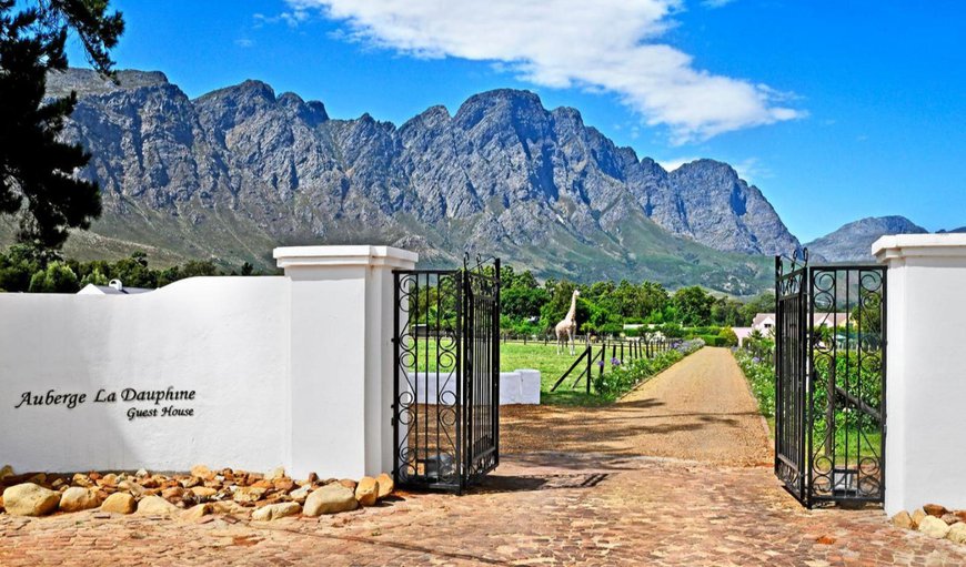 Facade or entrance in Franschhoek, Western Cape, South Africa
