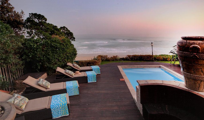 Xanadu Guest villa pool and beach view in Wilderness, Western Cape, South Africa