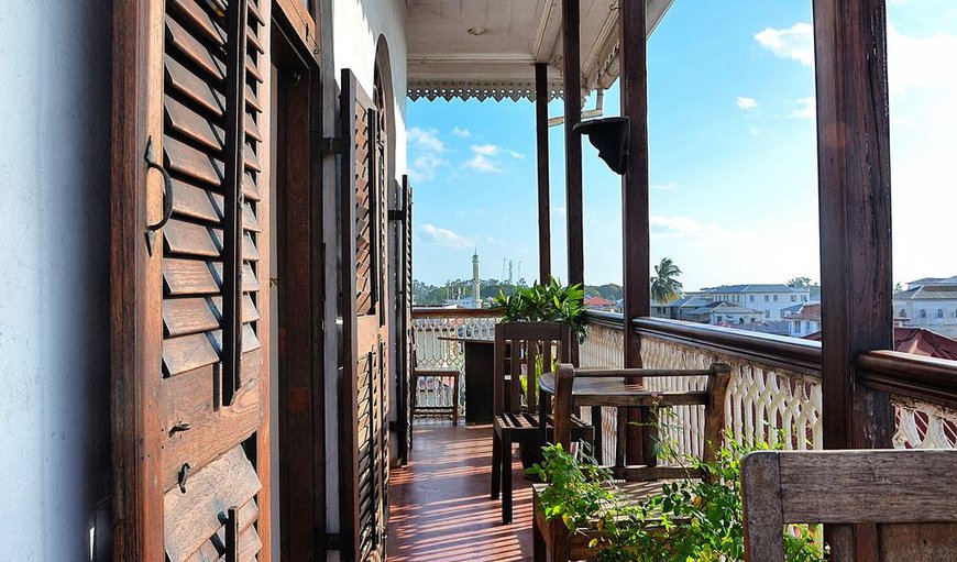welcome to Zanzibar Coffee House balcony with view in Stone Town, Zanzibar (Unguja), Tanzania